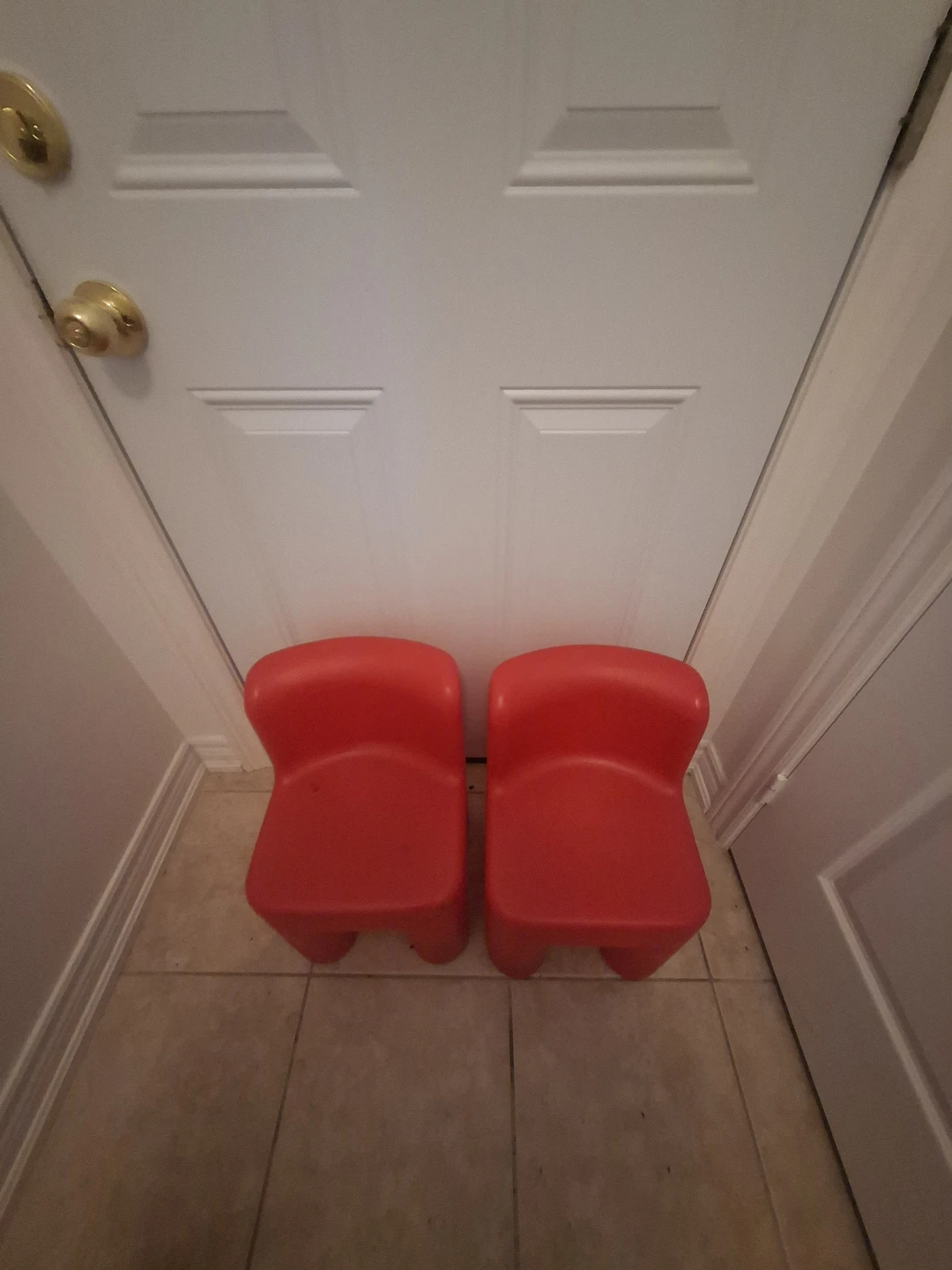 Pair of Red Children's Chairs