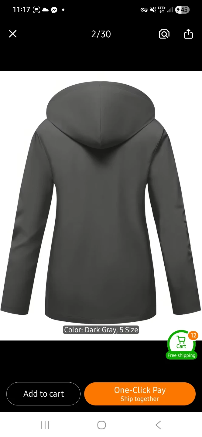 NEW Interior Stripped Hooded Rain Jacket 💧 - photo 2