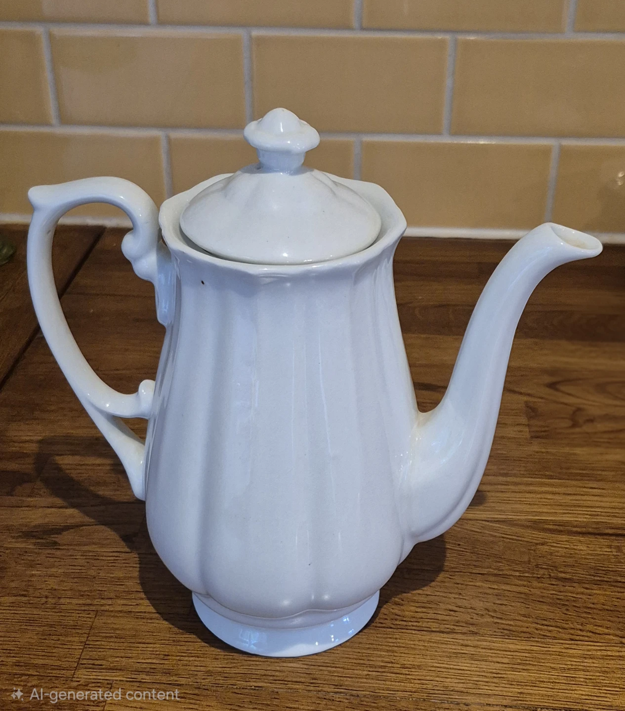 White Teapot and Cup Set - photo 3