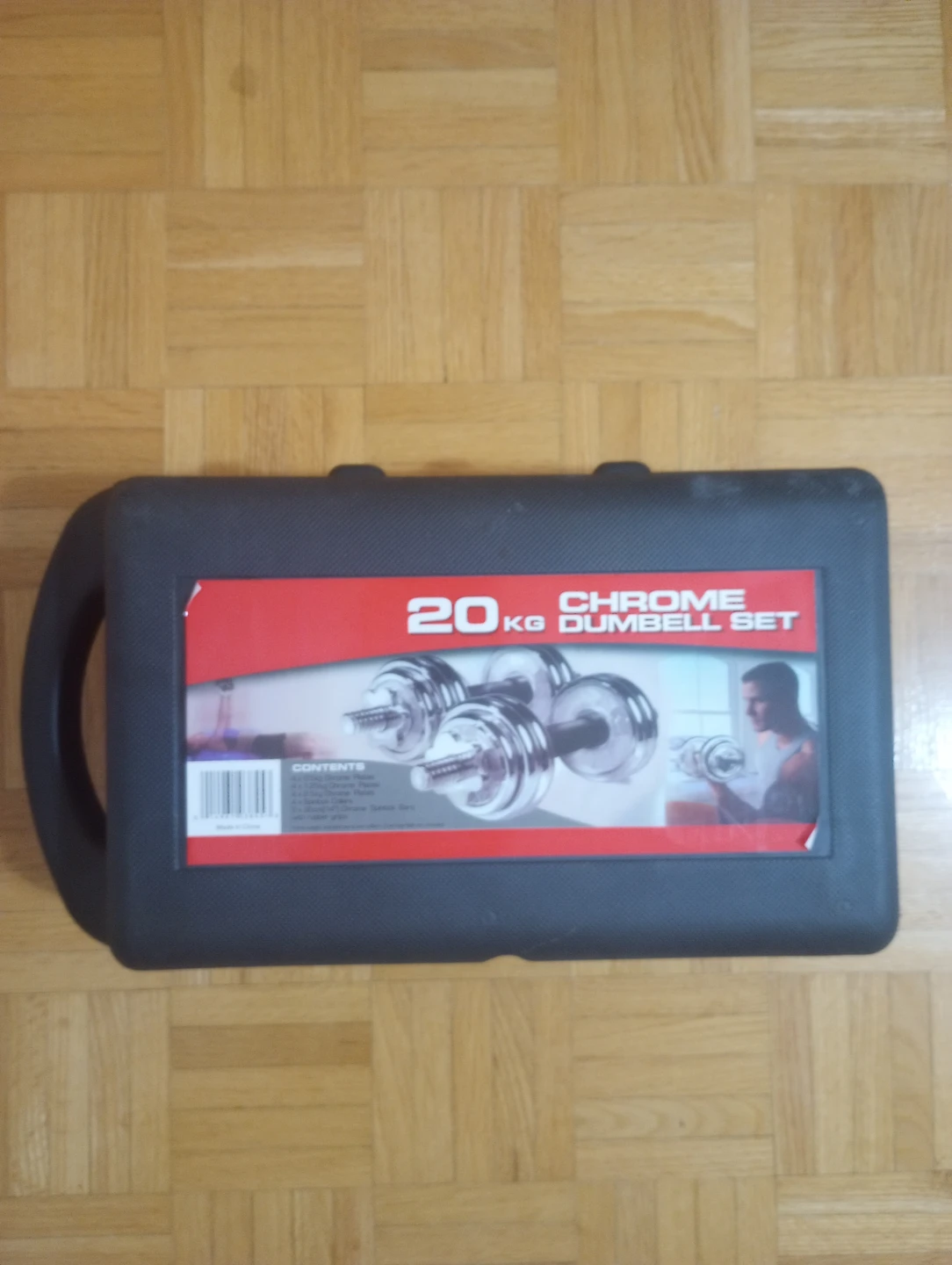 20kg 44pound adjustable chrome dumbbell set