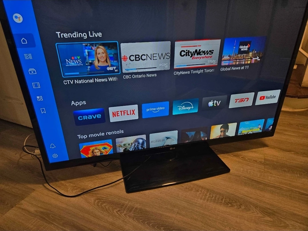 LG 55 inch google Android TV with voice assistant remote