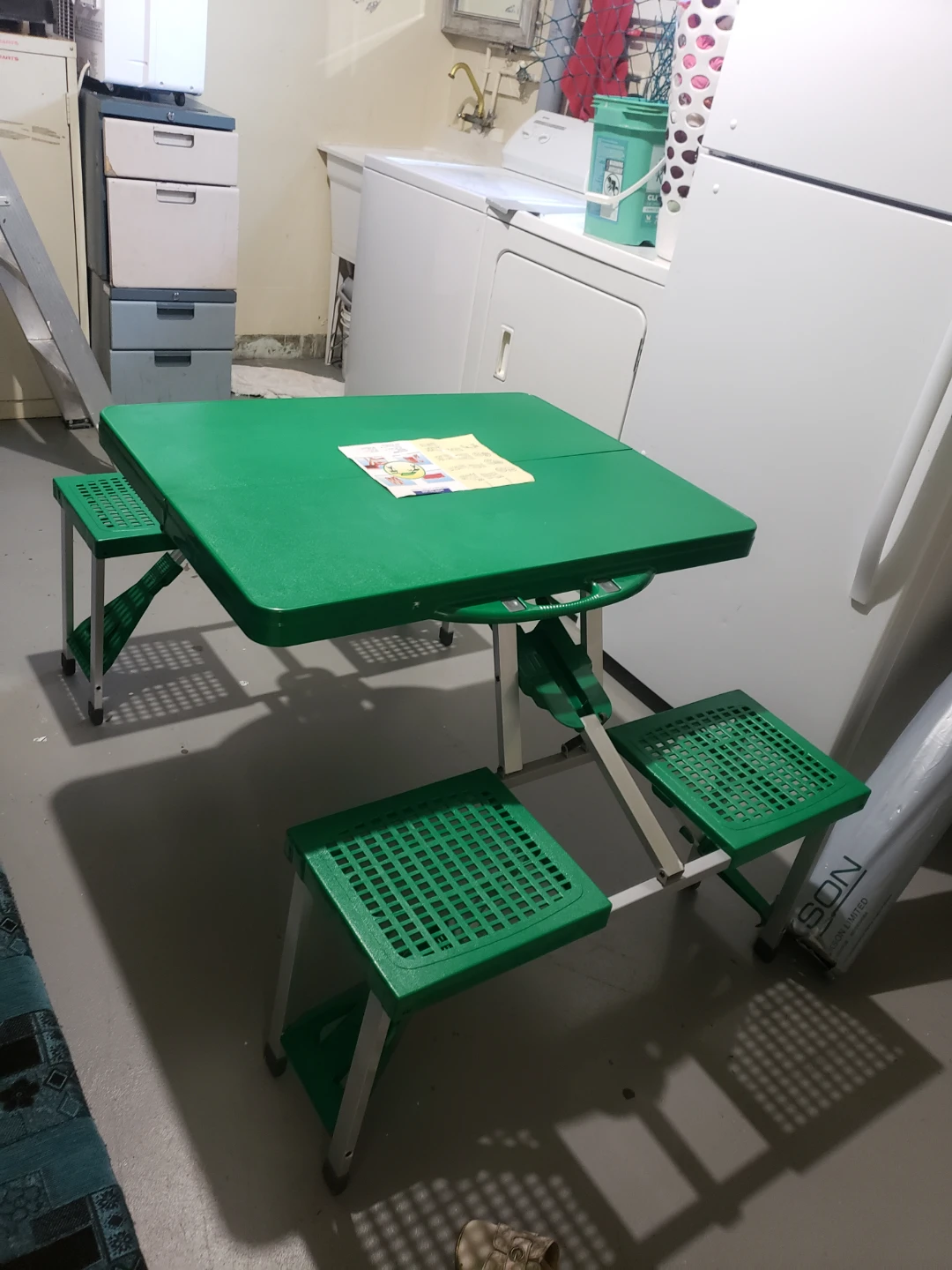 Portable Folding Picnic Table with Seats - photo 2