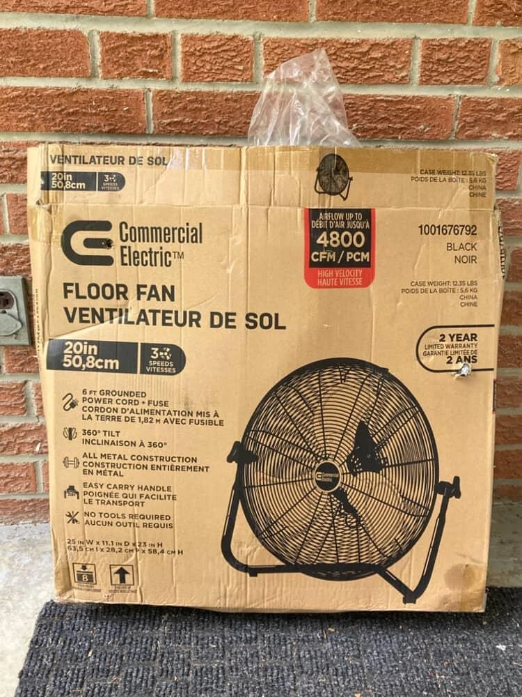 Commercial Electric Floor Fan - Black
