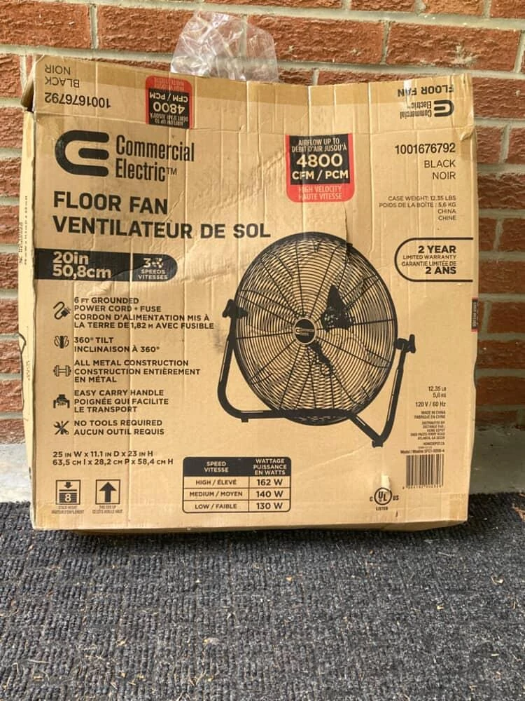 Commercial Electric Floor Fan - Black - photo 2