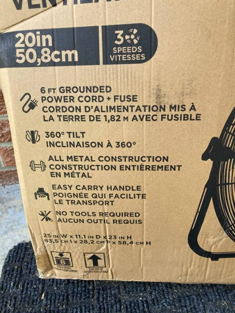 Commercial Electric Floor Fan - Black - photo 4