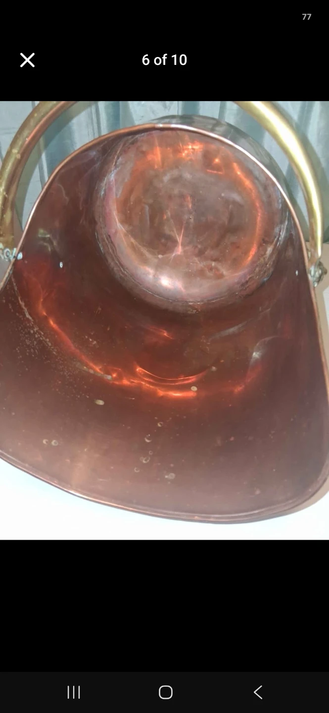 Vintage Copper Coal Scuttle with Lion Detail - photo 5