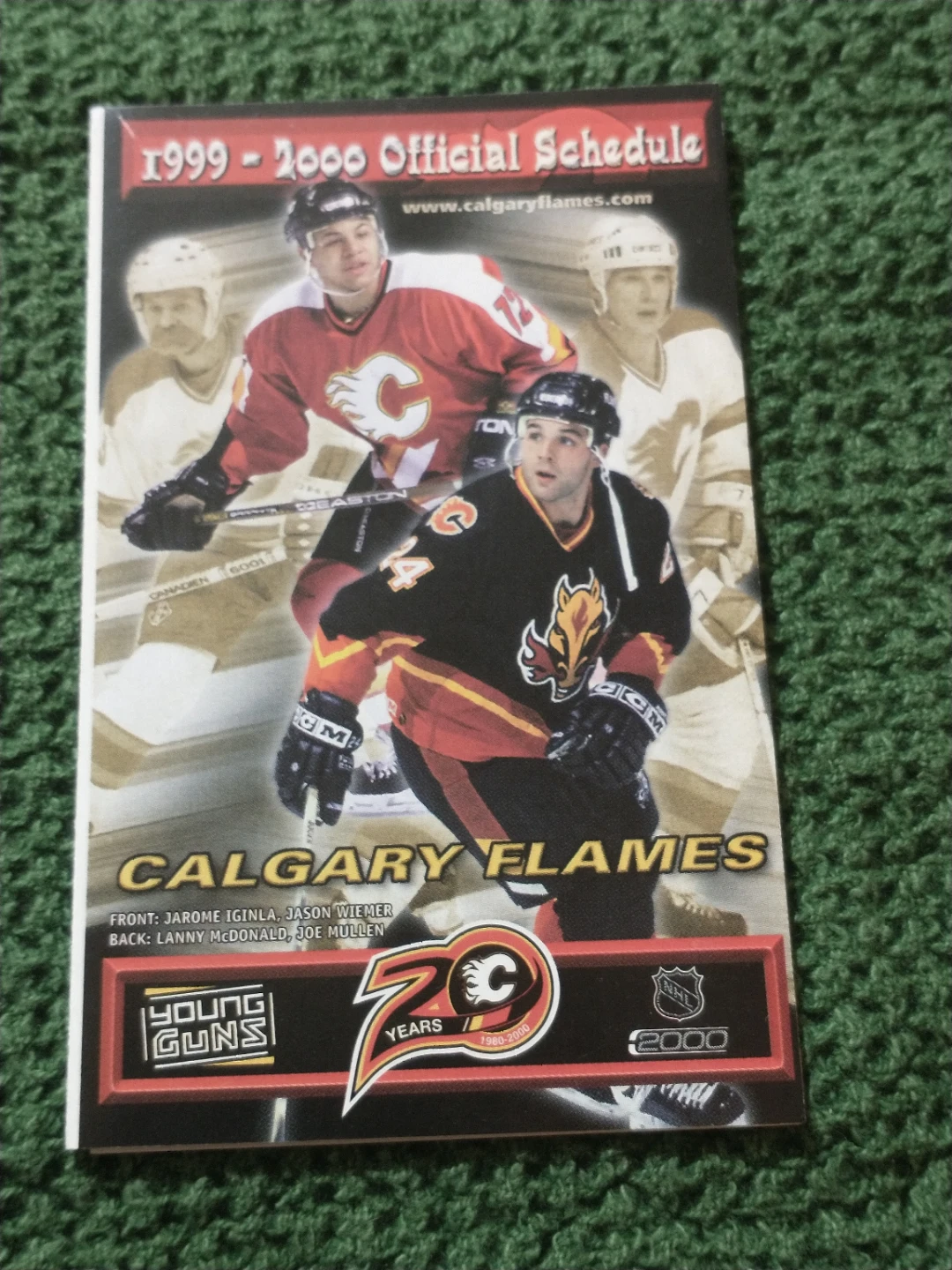Calgary Flames 1999-2000, 20th Anniversary Official Schedule - photo 3