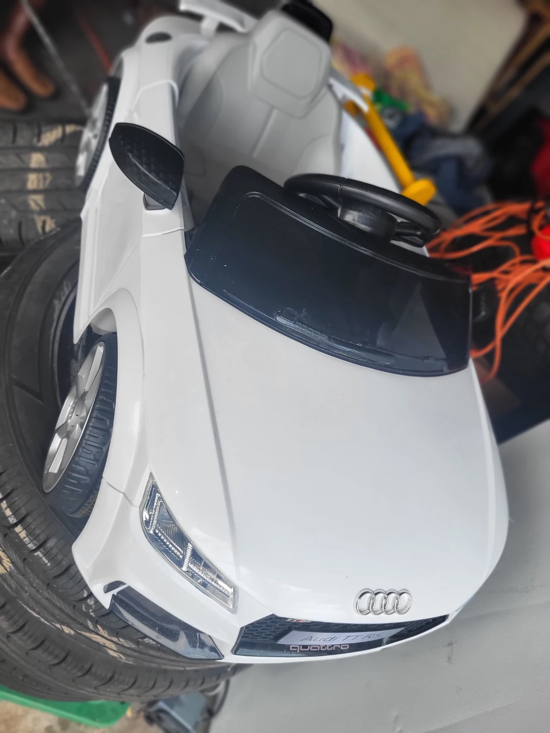 White Audi TT RS Quattro Ride-On Car for Kids - photo 3