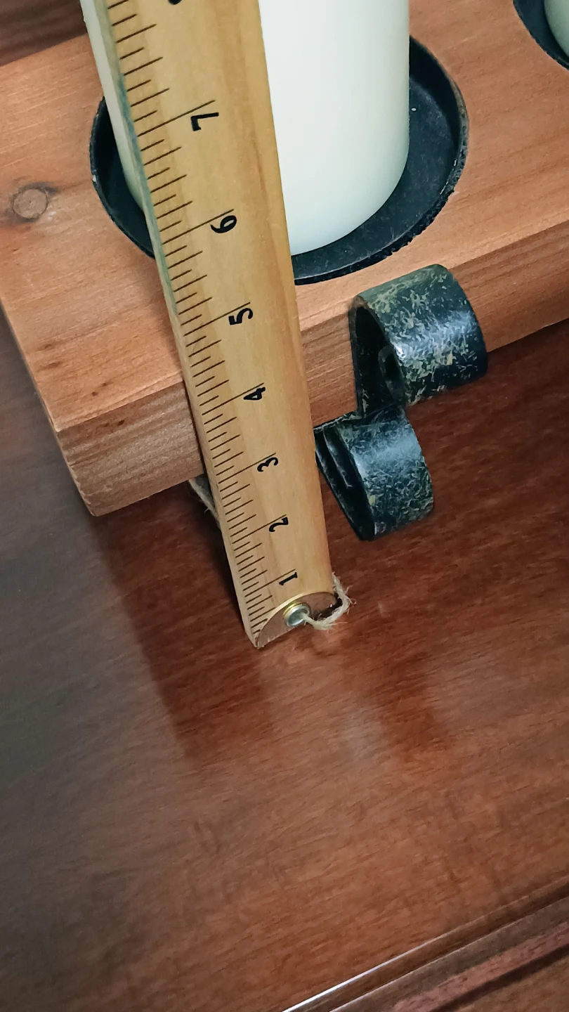 Rustic Wooden Candle Holder with 6 Slots - photo 4