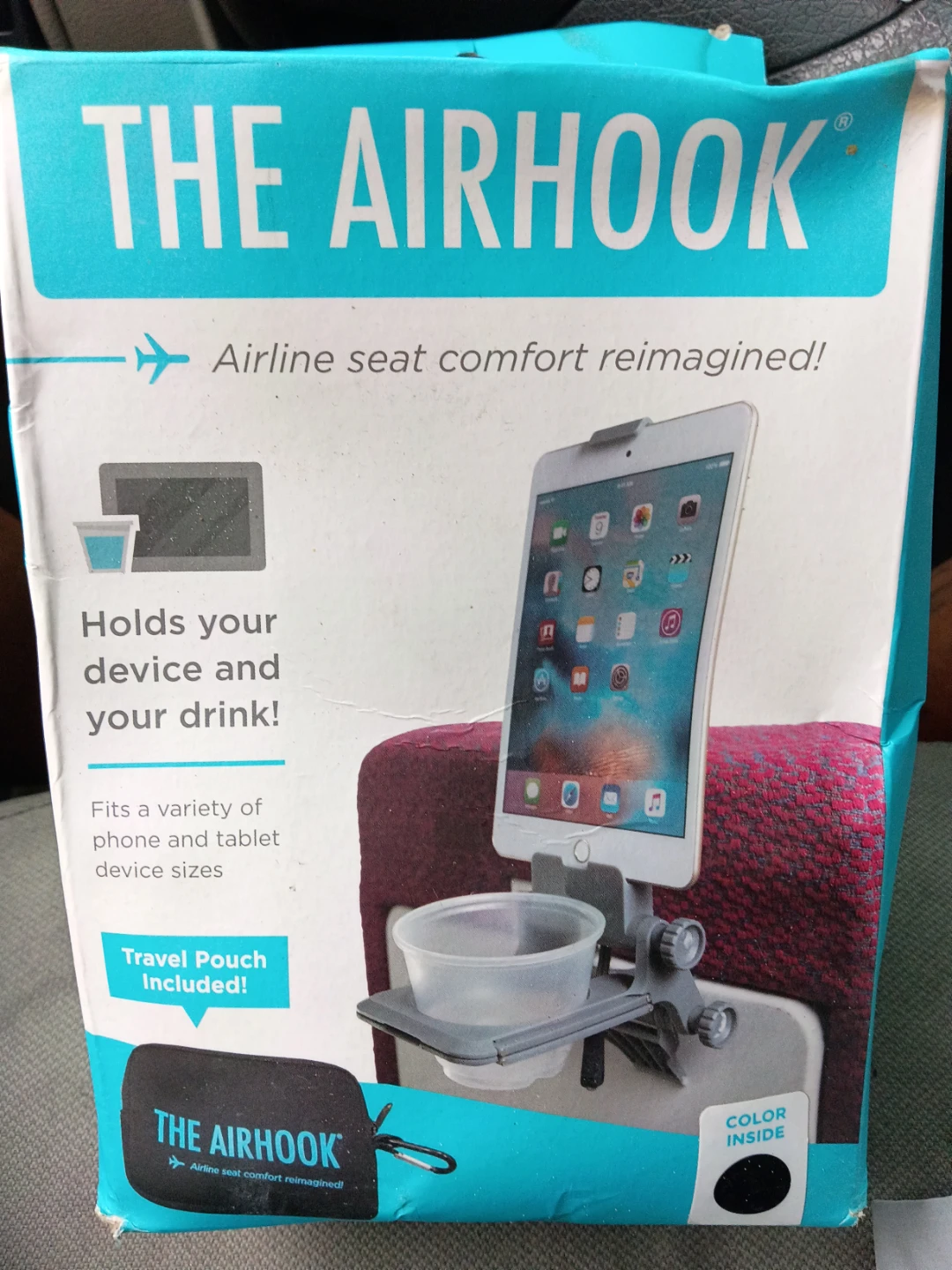 The AirHook Airline Seat Tray Table Mount for Phone & Tablet - photo 2