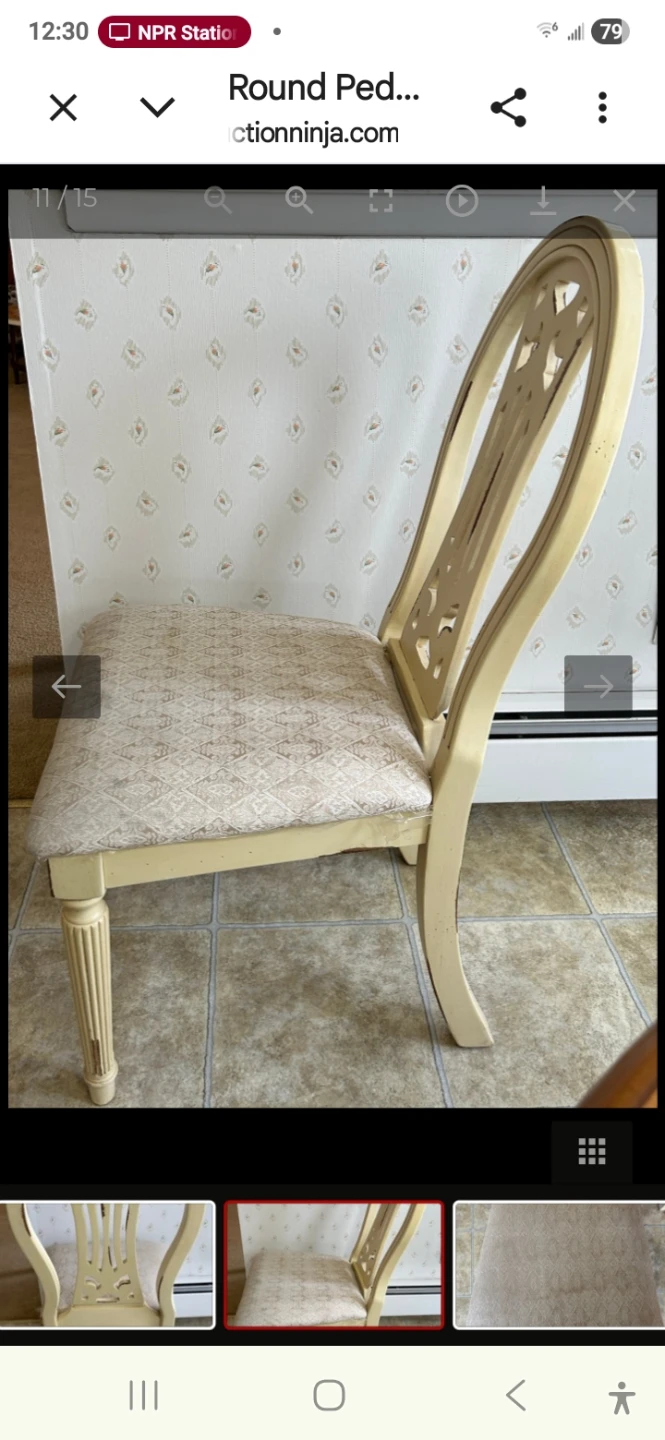 Round Pedestal Dining Table with 4 Chairs - photo 3