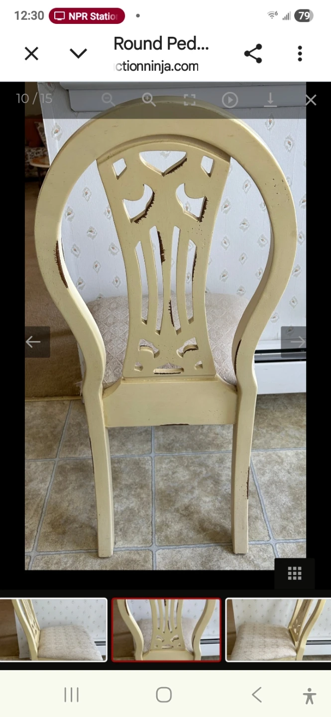 Round Pedestal Dining Table with 4 Chairs - photo 4