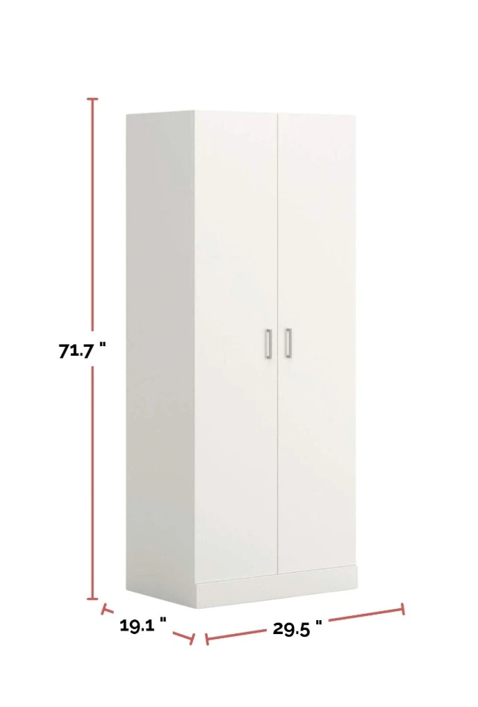 Sauder 2 Door Wardrobe, White - photo 3