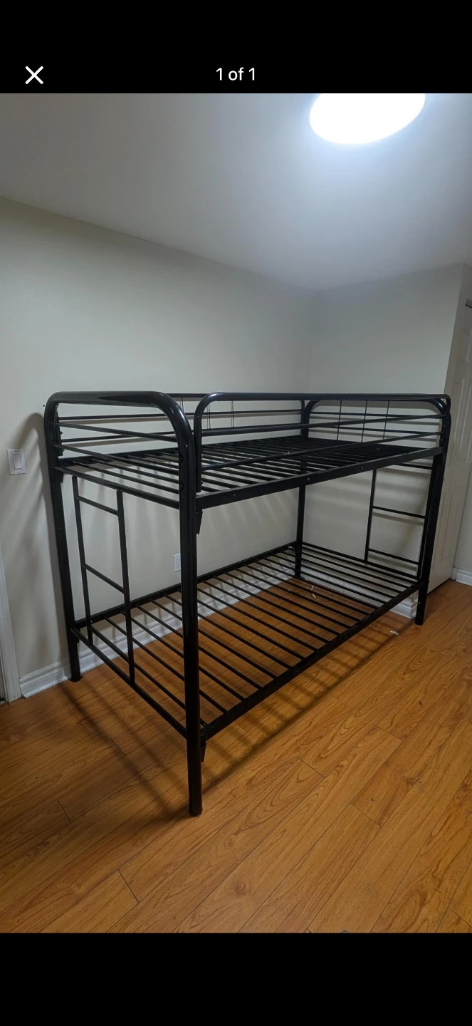 Black Metal Bunk Bed