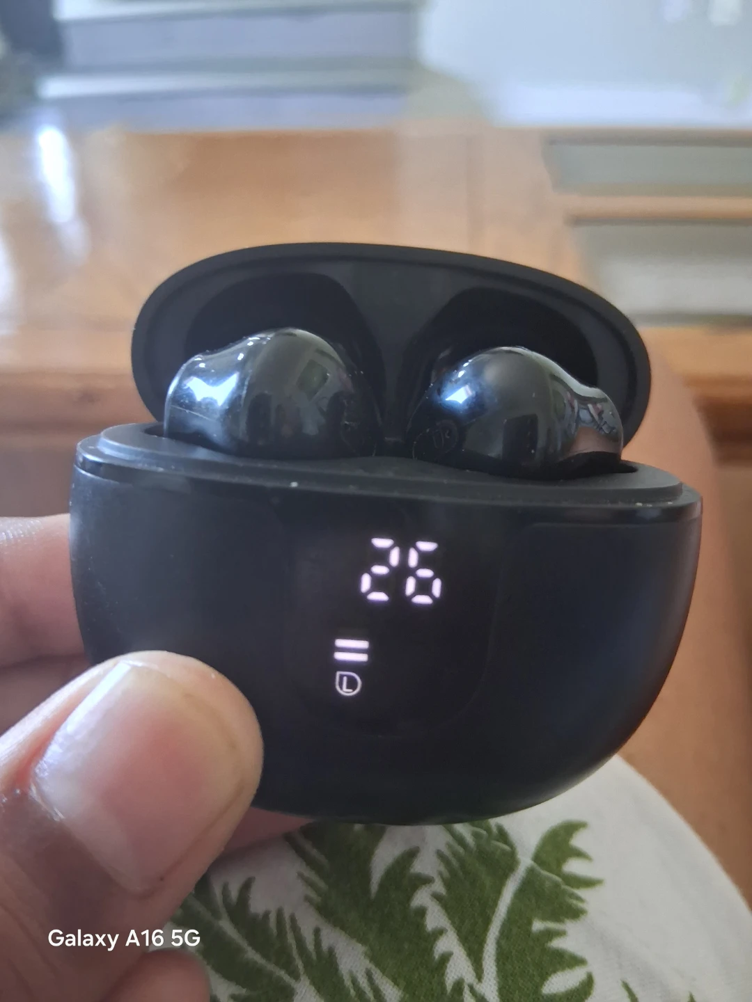 Black Wireless Earbuds with Charging Case