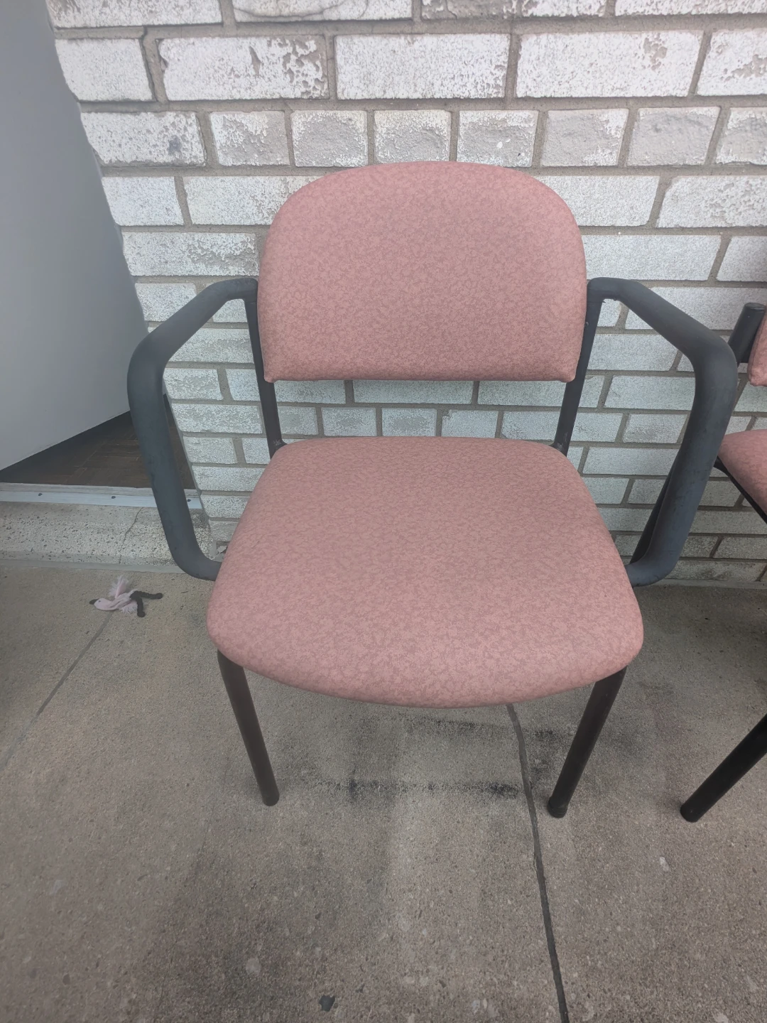 Pink Upholstered Arm Chairs (Set of 2)