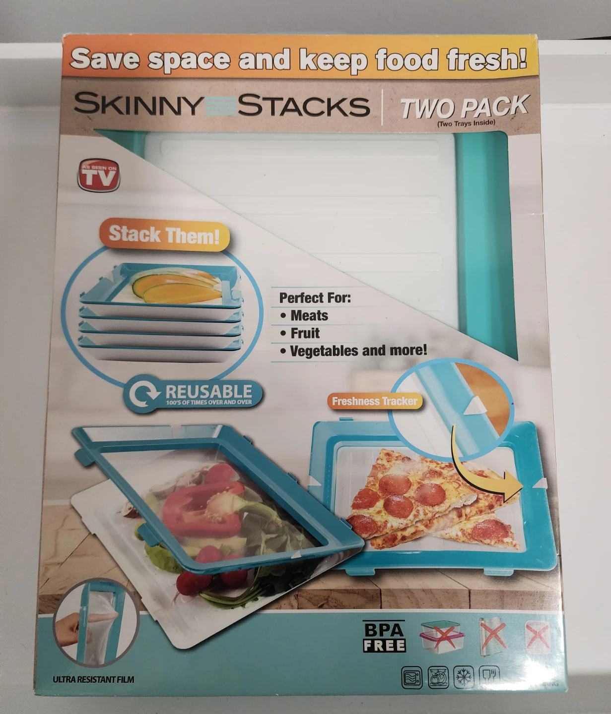 Skinny Stacks Two Pack Food Storage Trays