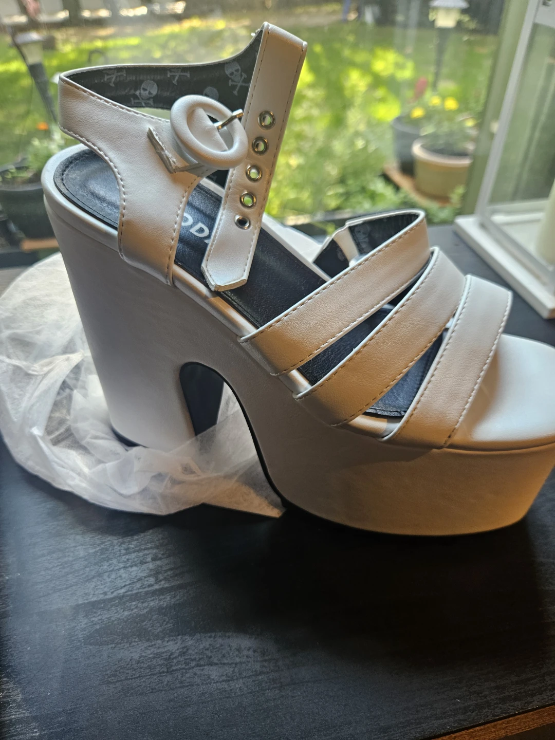 LAMODA White Platform Sandals Size 5/38/7 - photo 3
