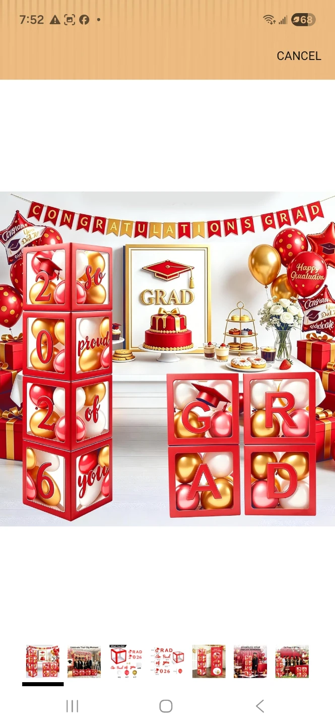 Graduation Decor Boxes with balloons