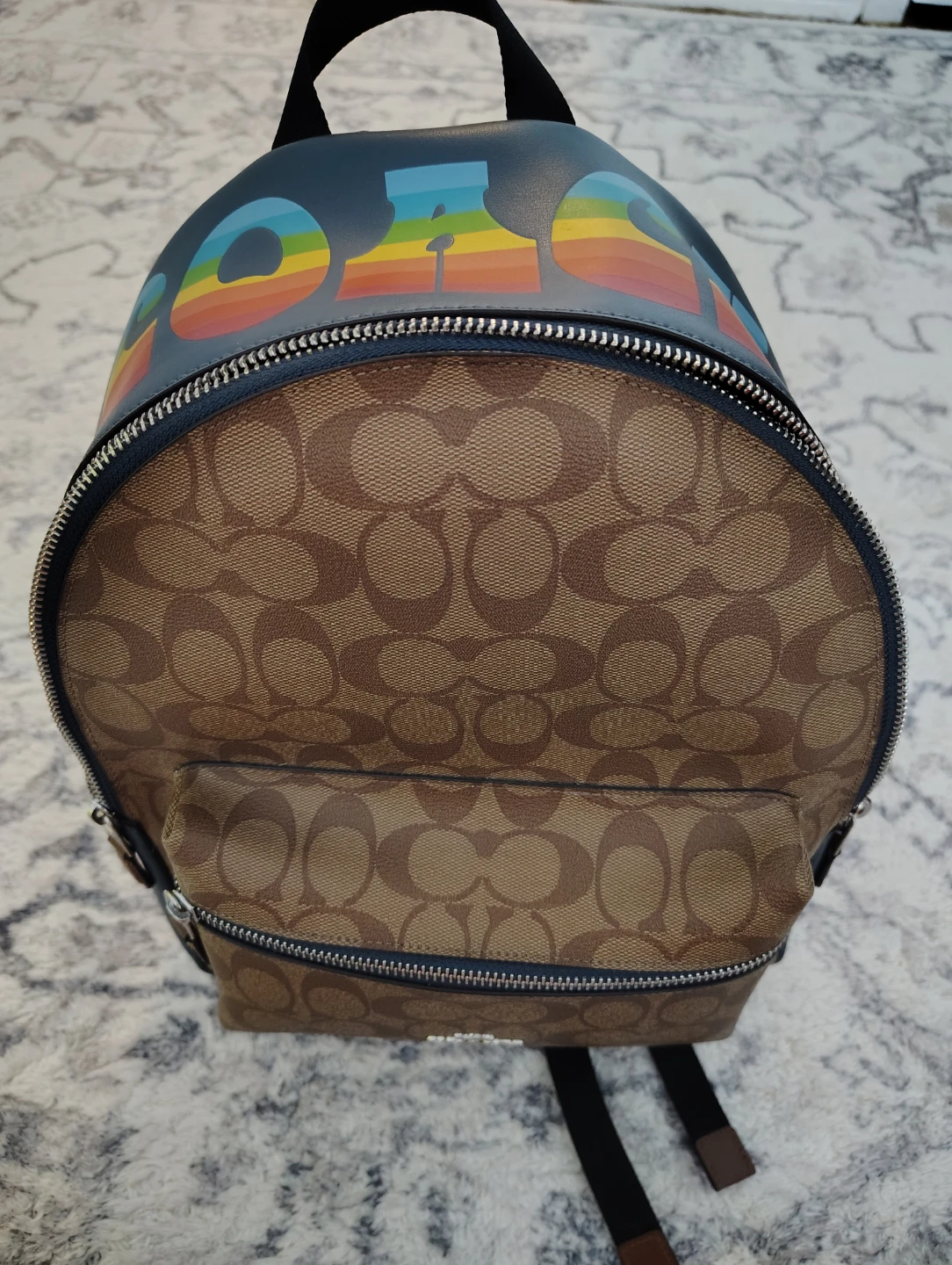 Coach Brown Signature Canvas & Leather Backpack - photo 2