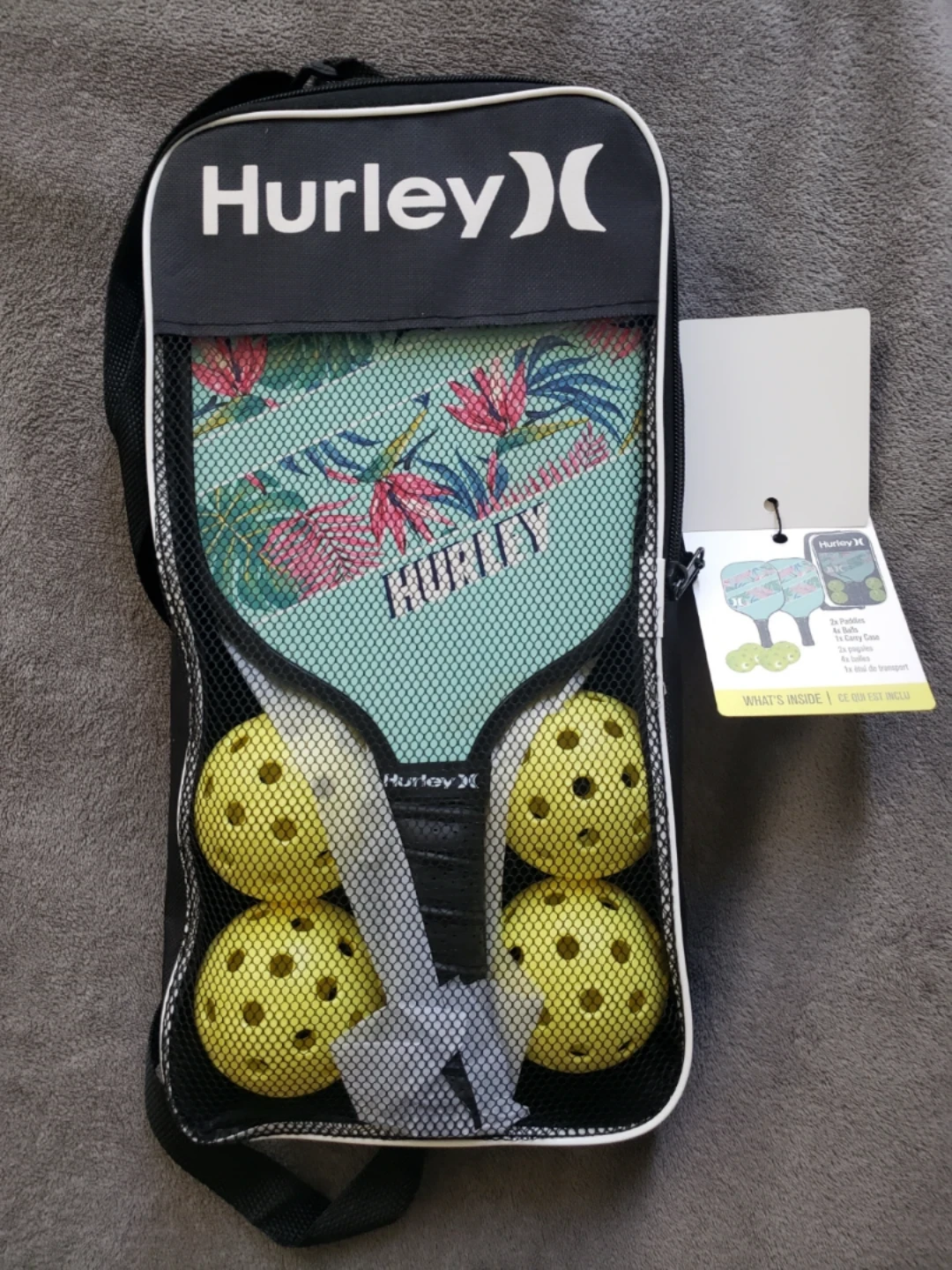 Hurley Pickleball 2 Paddles and 4 Balls Set - - photo 2