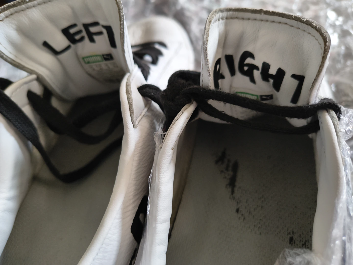 Puma White Leather Sneakers with Custom Art - photo 3