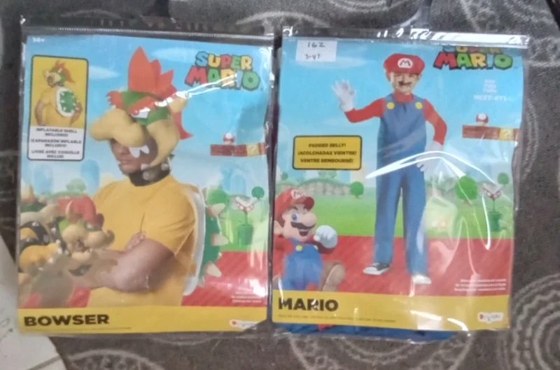 Super Mario Bowser and Mario Costumes