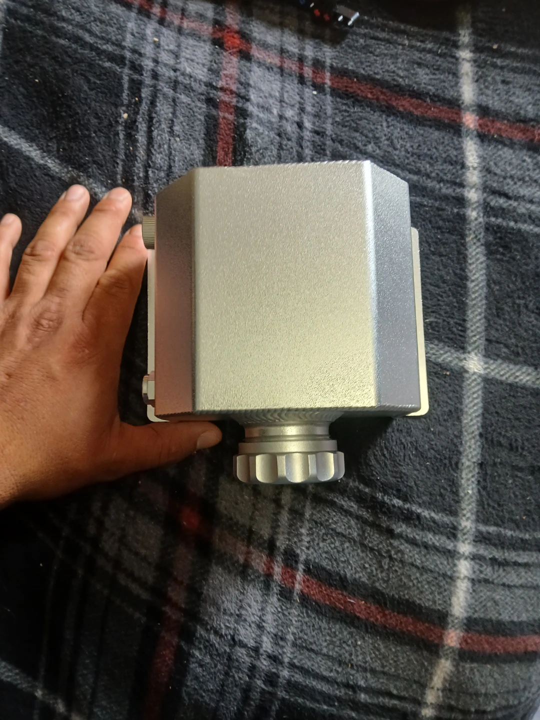 Silver Aluminum Oil Catch Can Reservoir Tank