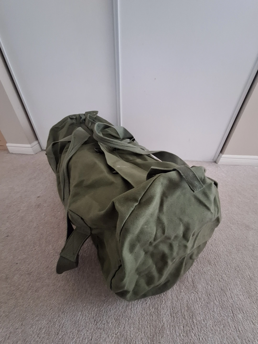 Army Green Canvas Duffel Bag - photo 2