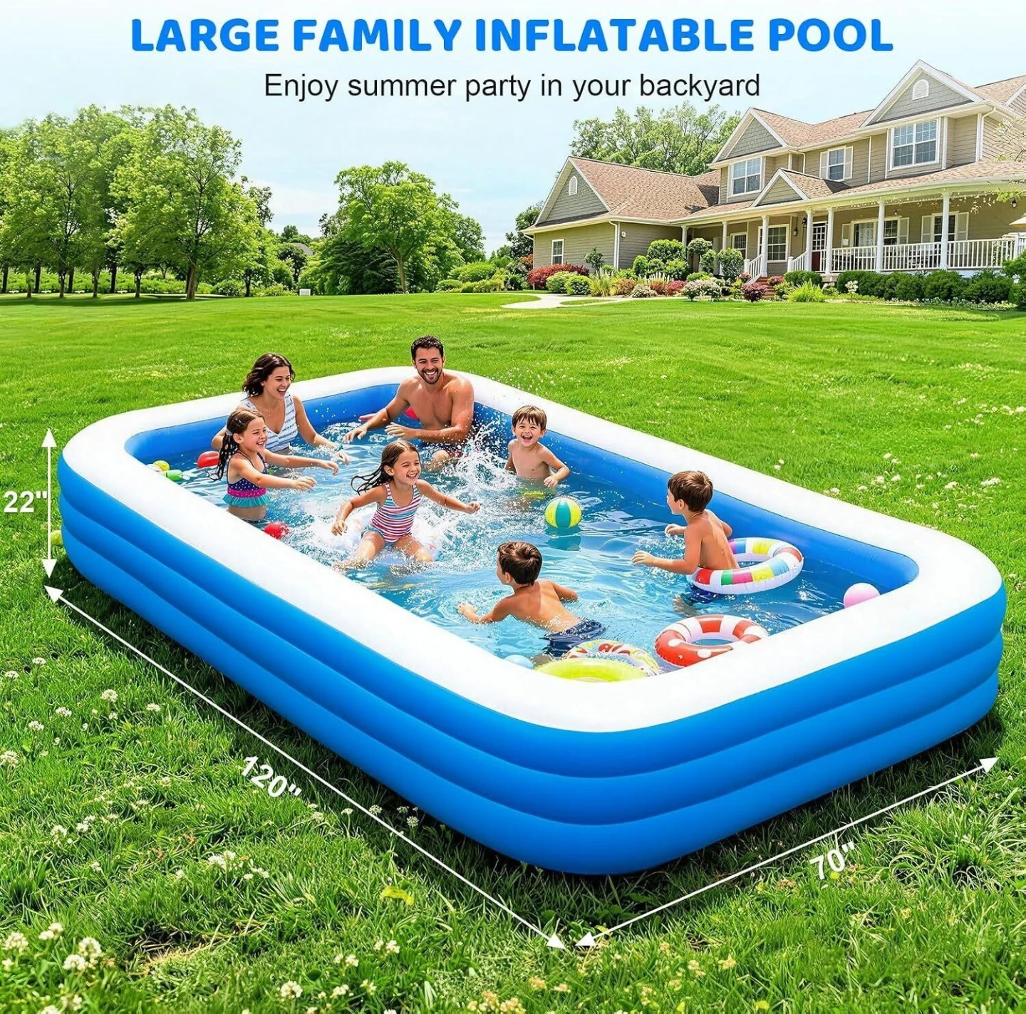 Large Family Inflatable Swimming Pool - photo 2