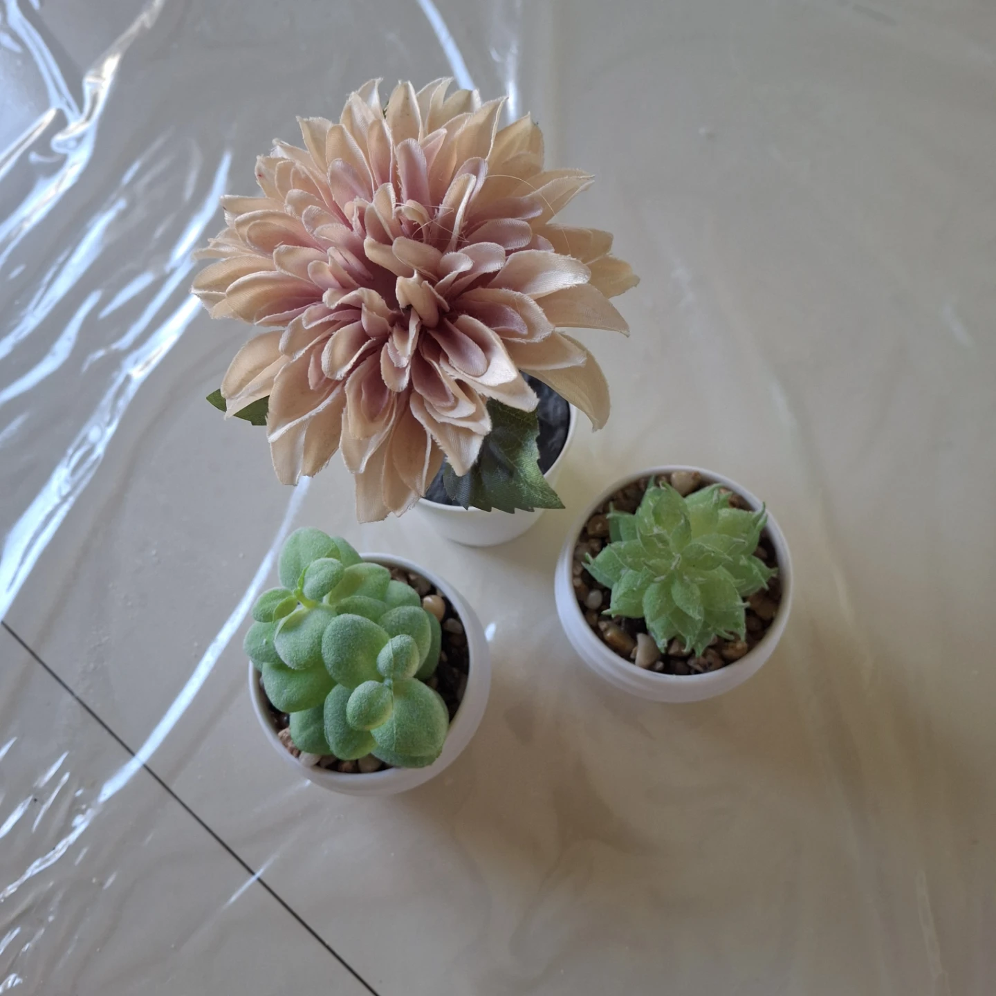 Miniature tiny Set of 3 Faux plants - photo 2