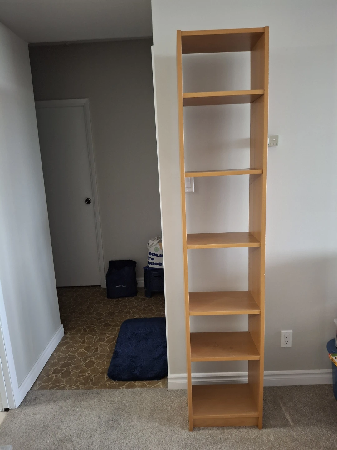 Tall Wooden Bookshelf