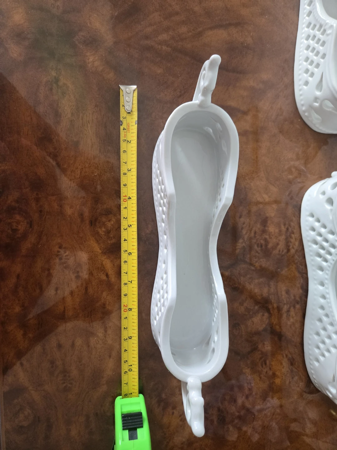 Vintage White Ceramic Flatware Caddies - photo 3