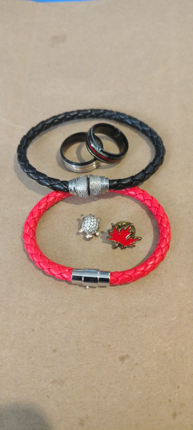 Leather Bracelets, Rings, and Charms Set - photo 3