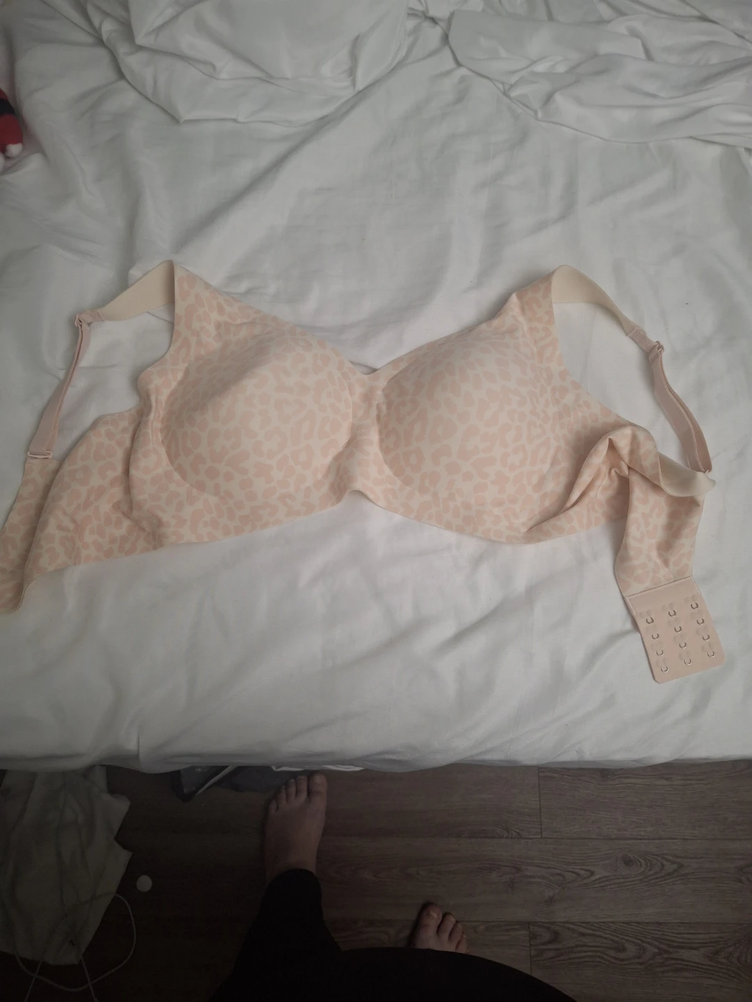 Pink Leopard Print Wireless Bra