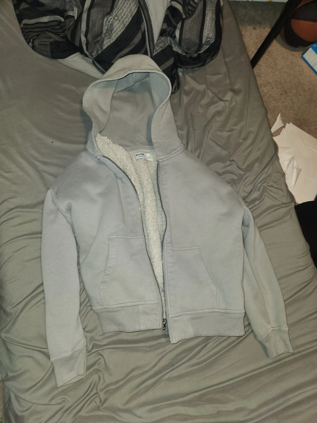 Hollister Sherpa Lined Zip-Up Hoodie