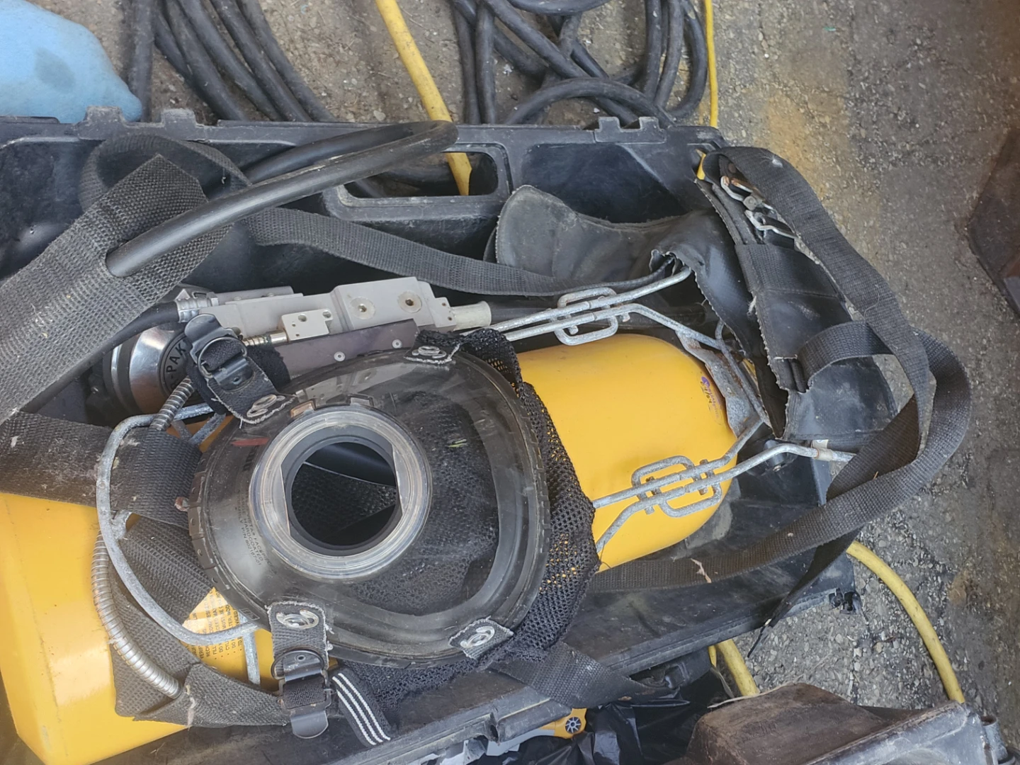 Yellow SCBA Tank with Mask