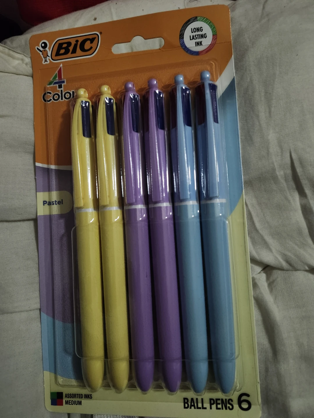 BIC 4 Color Pastel Ball Pens - 6 Pack
