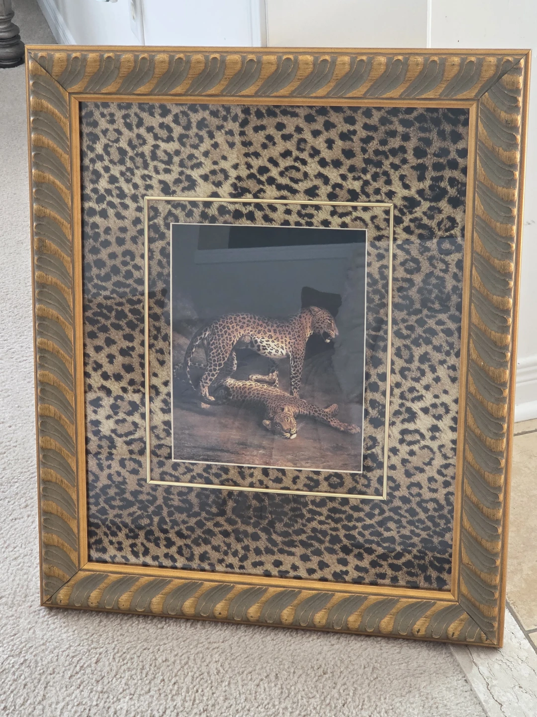 Framed Leopard Print Wall Art - photo 2