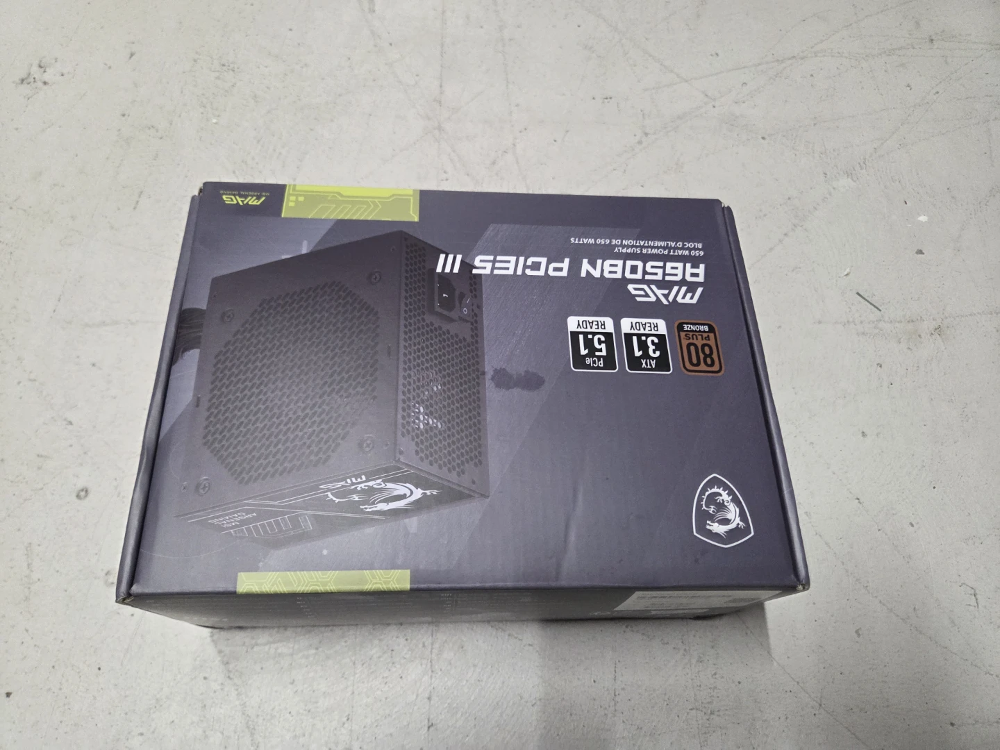 MSI MAG A650BN PCIE III 650W Power Supply - photo 5