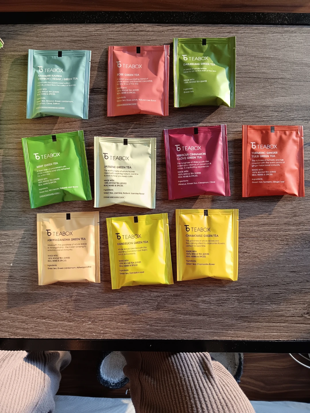 Teabox All Natural Green Teas Assorted Box