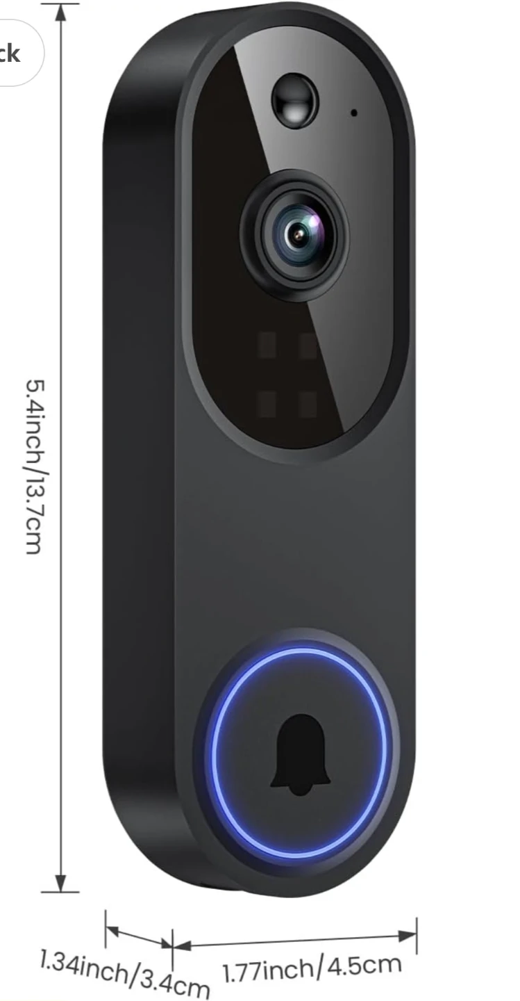 1080P Smart Wireless Video Doorbell Camera WiFi Human Detection - photo 3