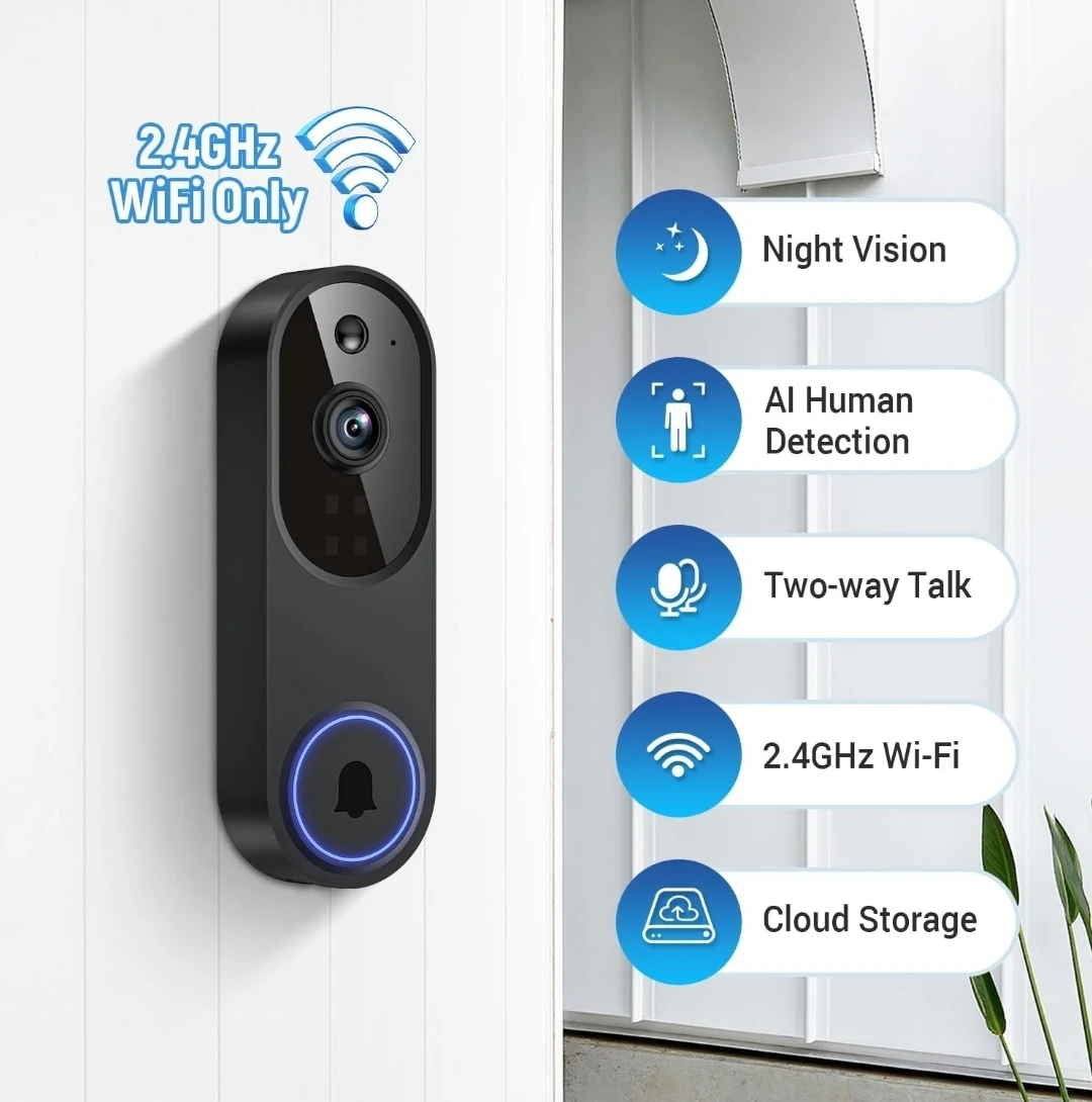 1080P Smart Wireless Video Doorbell Camera WiFi Human Detection - photo 4