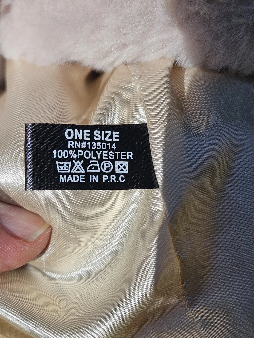 Janice Faux Fur Coat One Size Beige - photo 4