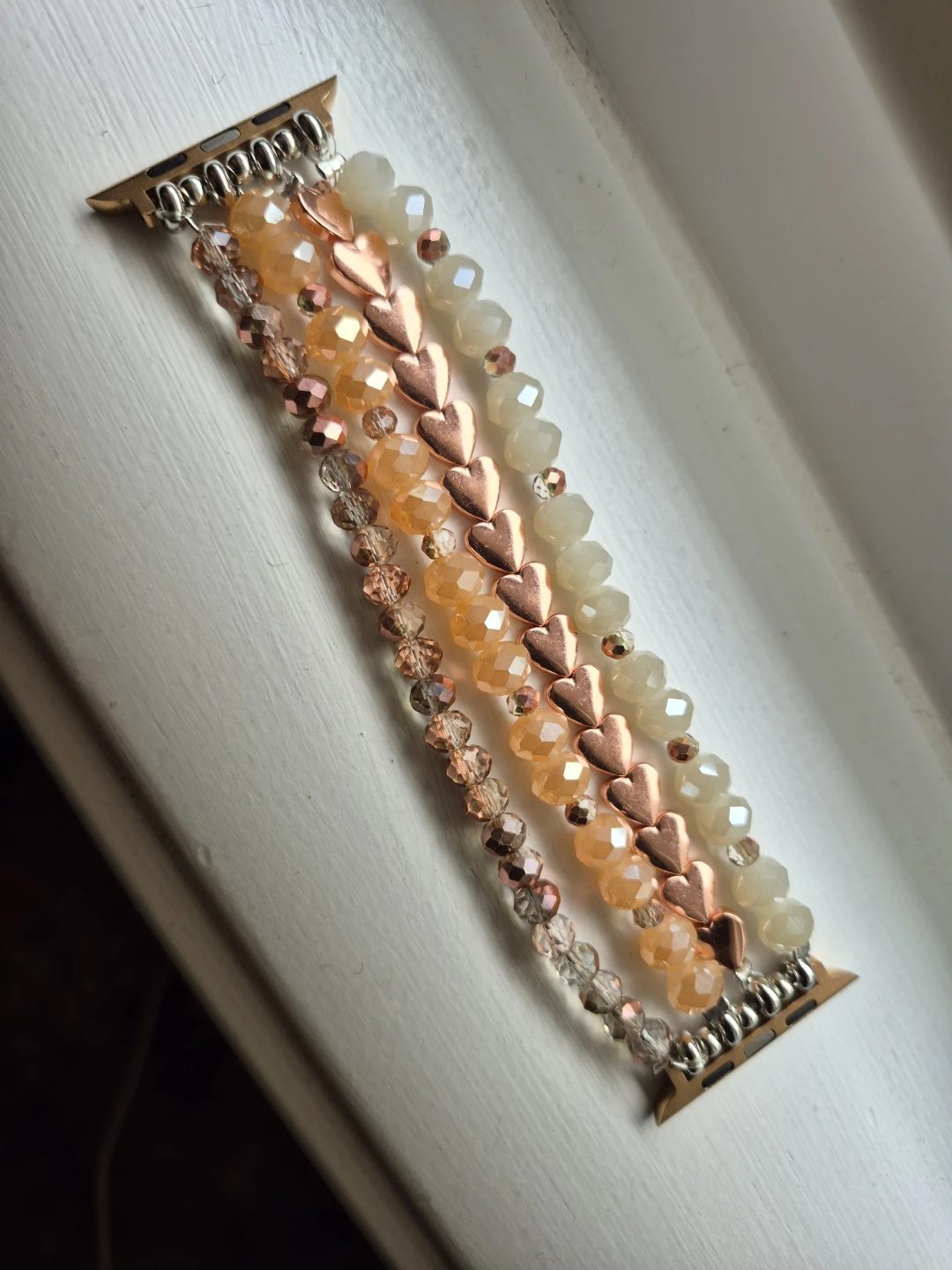 Apple Watch Band - Beaded Heart Design