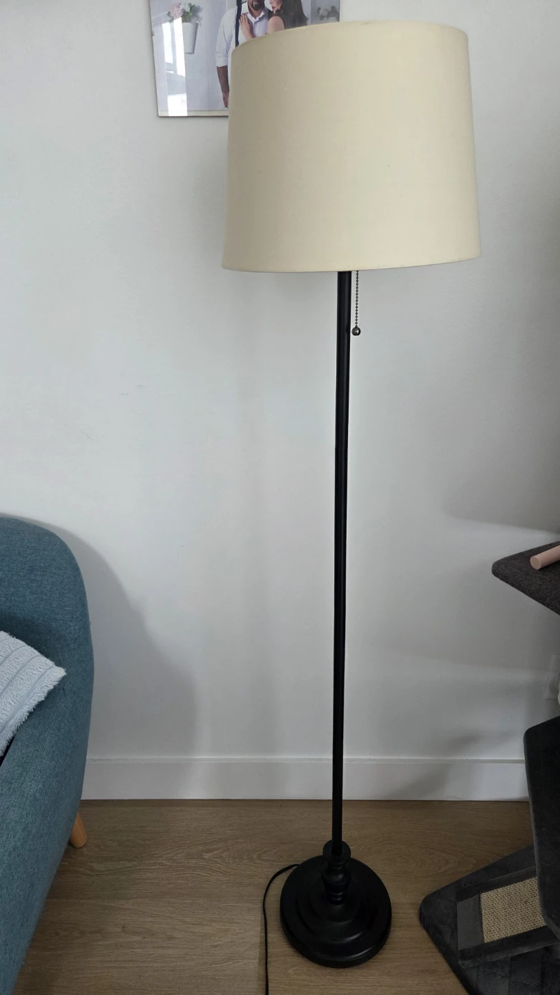 Floor Lamp with Cream Shade