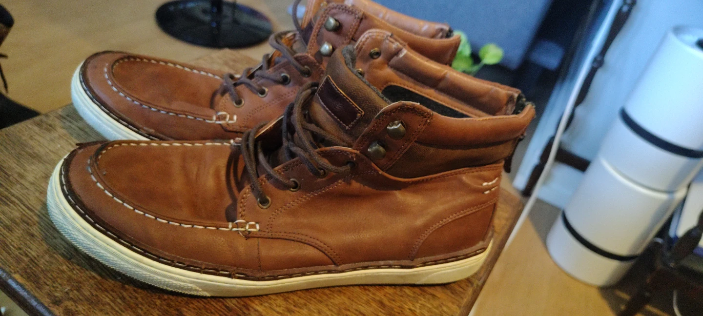 Brown Leather High-Top Boots - photo 2