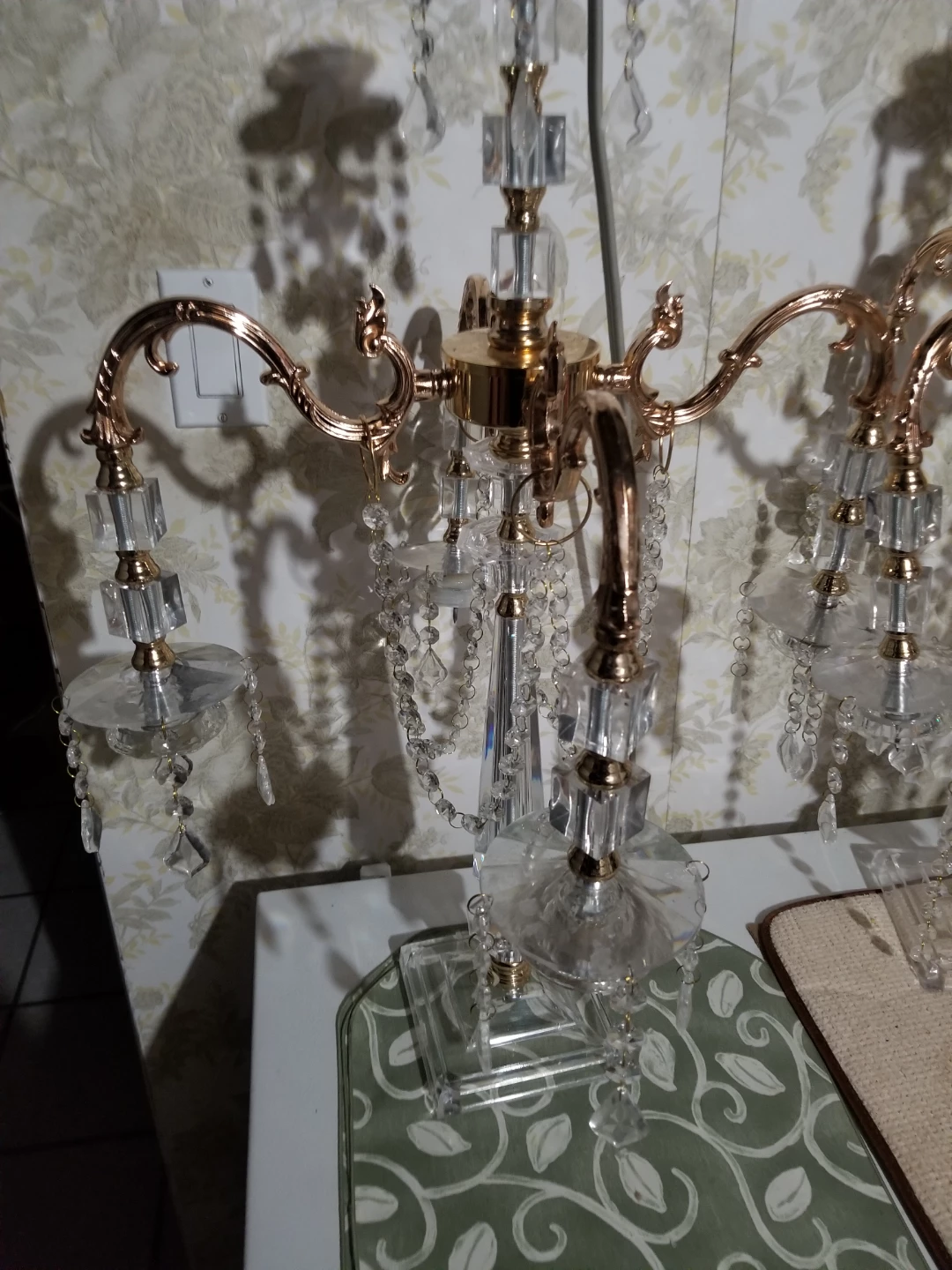 Crystal  and brass Candelabra - photo 2