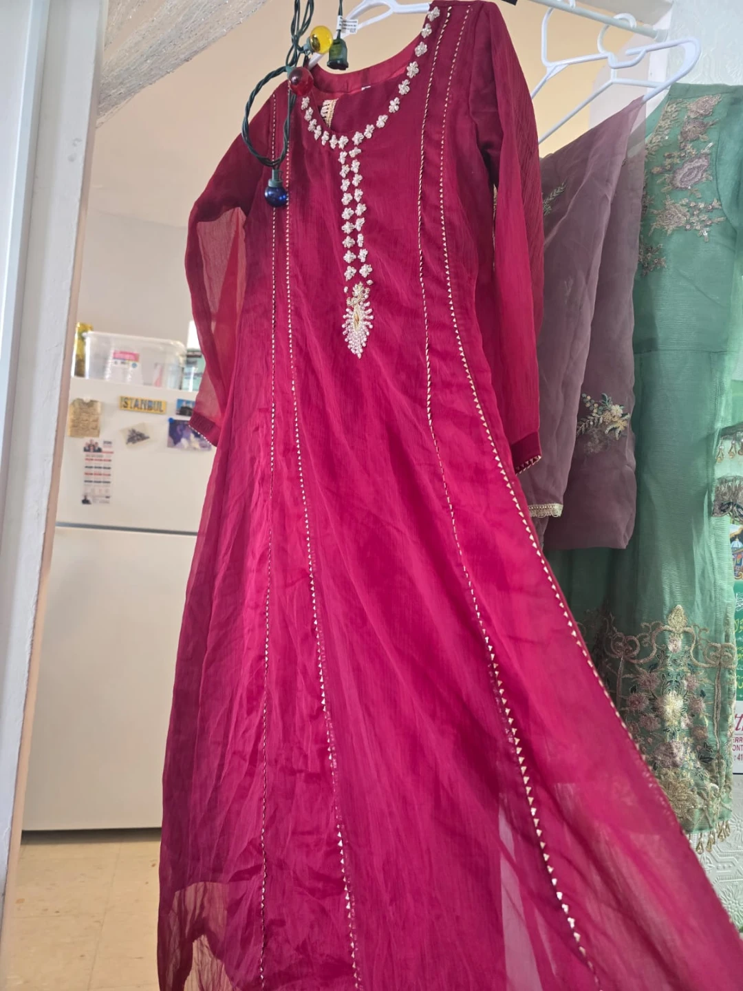 Maroon Embroidered Kurti - photo 2