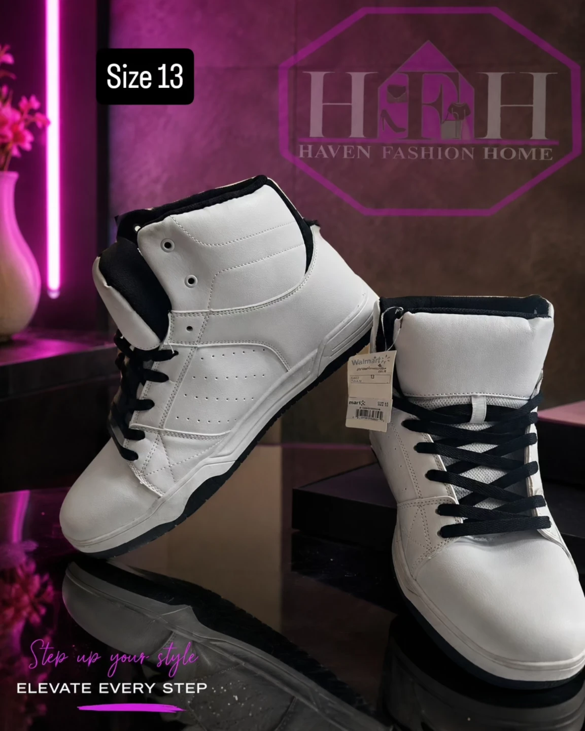 Athletic Works High-Top Sneakers - White Size 13..  $15